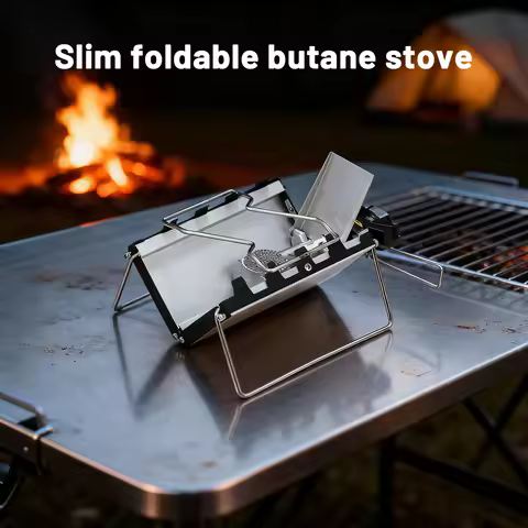 PAKICETUS Single Burner Stove, Ultra-thin, Lightweight, With Storage Bag, Solo, Camping, XS-01, Excl