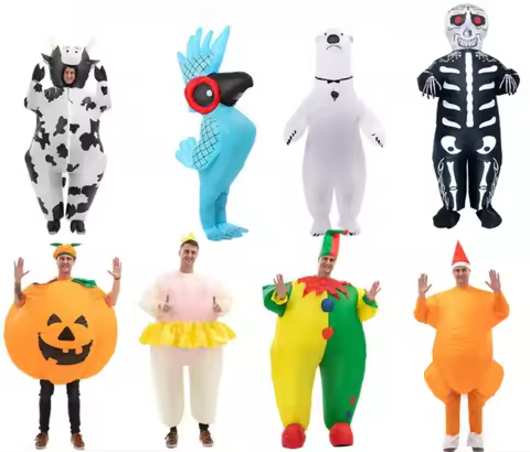 Adult Inflatable Halloween Costume Animal Suit Funny Party Decoration Costume Suitable for 4.9-6.2 F