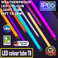 LED Lampu Color Light Tube Waterproof Weatherproof 4ft T8 18W Multi Colour RGB Lampu Tube Kedai Maka