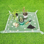 Repotting Mat for Indoor Plants Waterproof Clear Potting Mat Foldable Plant Potting Repotting Tray Portable Gardening Tray for Indoor Potting Soil, House Plants Orchid,Succulents 31.5 x 23.6