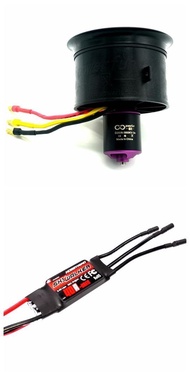 EDF 64mm 11 Blades Ducted Fan with RC Brushless Motor 3900KV with ESC 50A(2~4S) Balance Tested for E