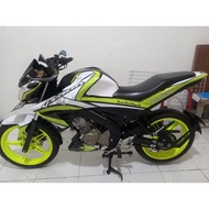 Stiker MOTOR VIXION R Full Body Sticker VIXIONR Motif Garis Hijau Putih Keren Bisa Request dan COD