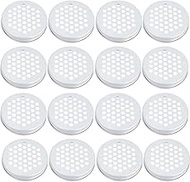 GORGECRAFT 16pcs Mason Flower Jar Insert Lid Plants Organizer Frog Lids Hexagon Pattern Glass Bottle