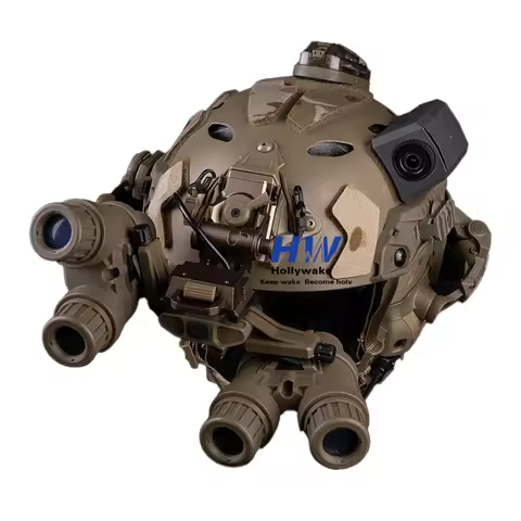 Four Eye Night Vision + NVG Mount + Helmet + No Function Camera Full Model Set for BB Gun Game