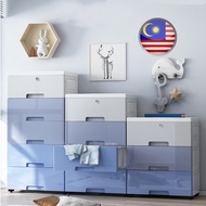 Almari baju Drawer Baju Almari Plastik Drawer Plastik rak pakaian Candy Colored 5 Layer Storage Draw
