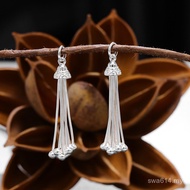 S925 Plain Silver Tassel Responsive diy Accessories Bracelet Pendant Sterling Silver Pendant Tassel 