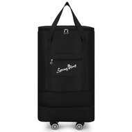 Travel Bag Super Large Capacity Double-Layer Extension School Moving Duffel Bag Folding 4-Wheel Set 