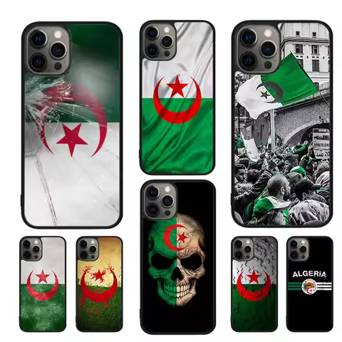 Algerian Emblem Algeria Flag Phone Case Cover For iPhone 17 Air 15 16 14 Plus 11 12 13 Pro Max Apple