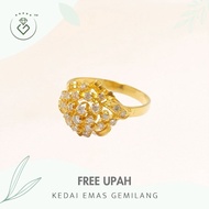[Kedai Emas Gemilang] 2001464 {YS} Diamond Gold Ring (15) (3.02G) [835 Gold]