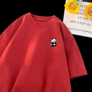 【Plus Size XS 9XL】Men's Cotton Oversize Short Sleeve Tshirt cartoon Little Pandas Print Oversized Ha