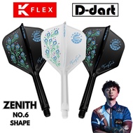 TARGET K FLEX DARTS FLIGHT-【No.6】SHAPE ZENITH (Tung Suk) K-Flex Integrated Dart Flights and Shafts
