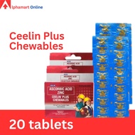 Ceelin Plus Chewables 100mg - Ascorbic Acid + Zinc | Pampalakas Resistensya ng Bata (20 tablets)