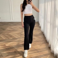 deluxe | Flare Pants Highwaist | Women's Cutbray Scuba Leggings | Women's Yoga Pants