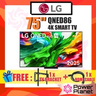 [FREE TV BRAKCET & HDMI CABLE] LG 75'' 120Hz 4K UHD Smart Ai TV QNED86 75QNED86ASA 4k Smart TV / QNE