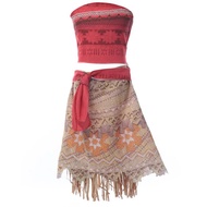 Disney Halloween Dress Up Party Moana Costume Little Girl Princess Fancy Clothes Children Vaiana Out