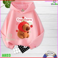 Capybara strawberry Hoodie for girls and boys Hooded sweatshirt.AK03 -SILE