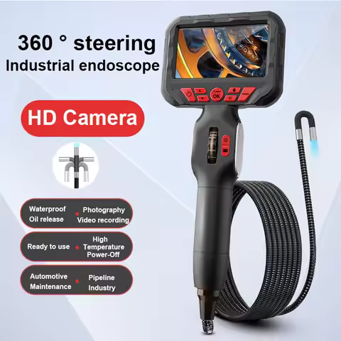 360 ° rotating 1080P HD 4.3-inch screen 3.9/6mm lens Industrial endoscope pipeline visual detection 
