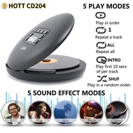 HOTT CD204 Rechargeable Portable CD Player Small Music CD Walkman Discman with LCD Display for Adult