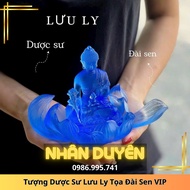Luu Ly Buddha Statue + Lotus Liu Ly In Blue, Buddha Statue