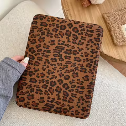 For iPad 5 6 7 8 9 10th Generation Case Air Pro 2024 MINI 3 4 Pro 11 inch Leather Cover Leopard-prin