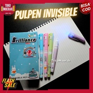 PULPEN AJAIB PULPEN INVISIBLE PEN SENTER UV BRILLIANCE LUCU UNIK PULPEN LAMPU AJAIB UNIK PEN INVISIB