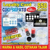 MEMBER Cards | LOYALTY SHOE WASHING CARD | LOYALTY CARD SHOES CLEAN CLEANING SHOES (100pcs)