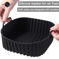 [SH] Bpa-free Air Fryer Accessories Silicone Air Fryer Cooking Tray Reusable Silicone Air Fryer Bask