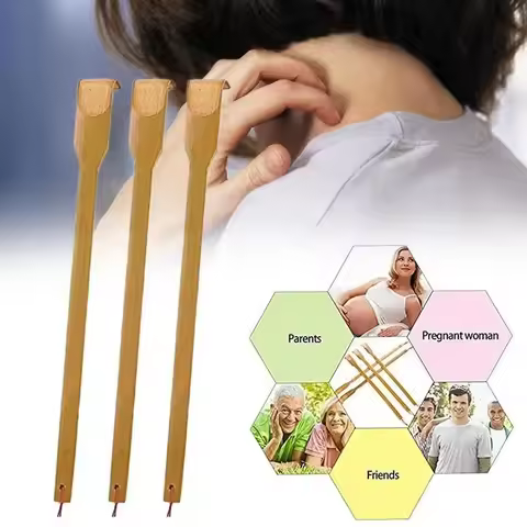 Natural Bamboo Back Scratcher – Soothe Itchy Skin and Unwind, Ideal for Older Adults