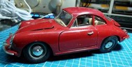 早期 義大利製 Bburago 1/18 PORSCHE 356B 1961 收藏 鐵皮 汽車 玩具車 ～～有斷裂與缺件