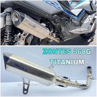 EXHAUST ZONTES 368G FULL SYSTEM TITANIUM PIPING EKZOS MUFFLER ZT368G ZT368 SIZE MANIFOLD 36-38-51 RA