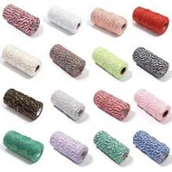 100m/Roll 2mm Dual-Color Cotton Rope, Gift Packaging Cord, Jewelry Making Long Rope, Decoration Pack