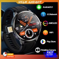 H99 Smart Watch 1.95 inch Amoled 4+64GB Rotary Camera WIFI Sim Card NFC Compass Global Calling Healt