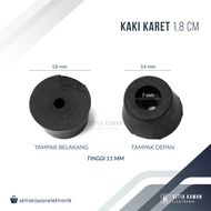 (2 pcs) Kaki Karet 18 cm (PVC) Box Speaker / Power / Amplifier / Salon Speaker / Audio / Sound System / Hardcase / Sofa / Pintu / Meja