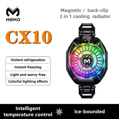 MEMO CX10 Magnetic Backclip Semiconductor Phone PUBG Game Cooler Type-c Ice Freeze Cooling Radiator 