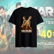 Baju War 2 T-Shirt War 2 Hrithik Roshan 100% Cotton Short Sleeve Lelaki & Wanita Tee 宝莱坞双雄之战#15