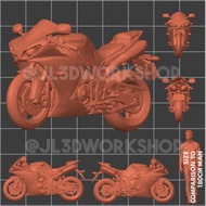 JL3D 1/64 Scale Motorcycle Yamaha R1 R 1 2014 Hotwheels