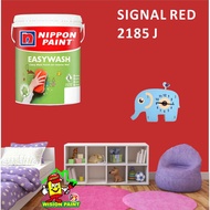 SIGNAL RED 2185 J ( 1L ) Nippon Paint Interior Vinilex Easywash Lustrous / EASY WASH / EASY CLEAN