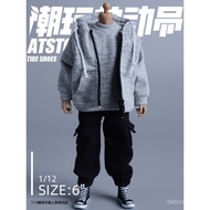 [Trendy Toy Story] 1/12 Sports Zipper Hooded Clothes Sweatshirt Trendy Soldier 20cm Jacket 06FS045