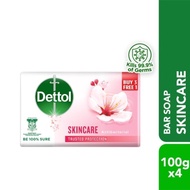 DETTOL Bar Soap Skincare Sakura Blossom Value Pack 100g x4