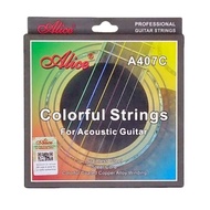 Senar Gitar Akustik Klasik Nylon Alice AC107C A407C Pelangi Rainbow Original