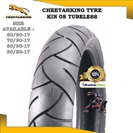 TAYAR CHEETAHKING KIN08 (TUBELESS) - (100% ORIGINAL) 60/90-17, 70/90-17, 80/90-17, 90/80-17 TYRE