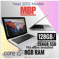 MBP 2012/12 Core i5, i7 Notebook 128gb & 256gbLaptop Graphic Design Laptop Students Laptop