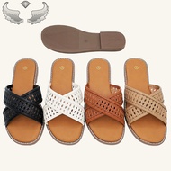 Yiwu Stall Mouth Ladies slippers Fashion Cross Strap Craft Shoes Ladies Shoes