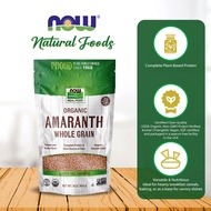 NOW Foods, Organic Amaranth Whole Grain, Source of Protein and Fiber, Gluten-Free, (Packaging May Va