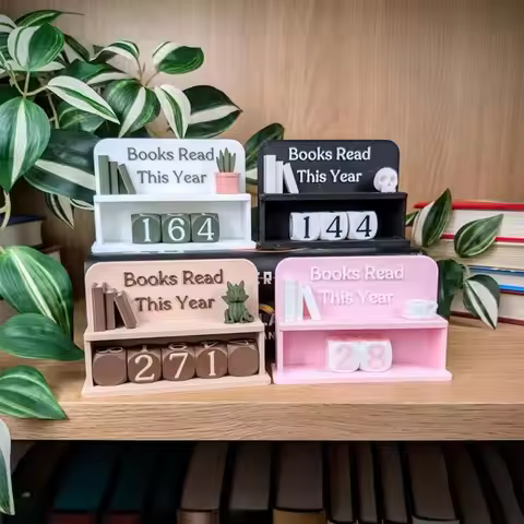 3D Printed 3D Book Read Counter Books Read This Year Sign Book Lover Sign Reading Counter Manual Cou