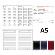 Diary 2026 A4/A5 Size Leatherette Hard/Soft Cover Management Diary