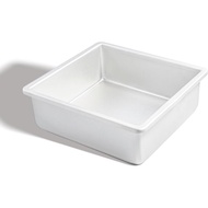 Loyang Kek Persegi Nonstick, Aluminium, 8x3 Inci, Perak (Loyang Kek Persegi 8x3 Inci)