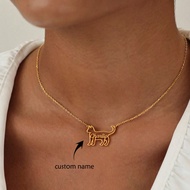 สร้อยคอชื่อแมวโดย TSK เงิน สร้อยคอชื่อแมวหวาน สร้อยคอสำหรับคนรักสัตว์เลี้ยง ของขวัญระลึกชื่อแมว ของข