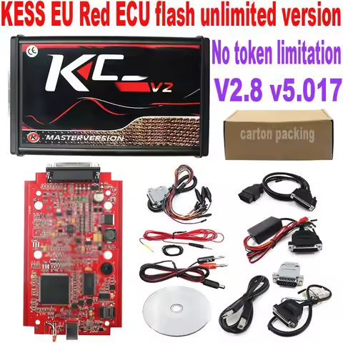 KESS V2.80 EU Red KTAG V5.017 4 LED 2.25 SW Online Unlimited KESS K-TAG 7.020 Master KESS 5.017 OBD2