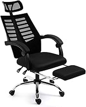 Home Backrest Gameing Chair Swivel Reclining with Footrest Ergonomic Boss Chair Computer Chair Office Chair (Color : Black) interesting